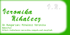 veronika mihalecz business card
